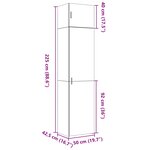 vidaXL Armoire de rangement mince gris béton 50x42 5x225 cm