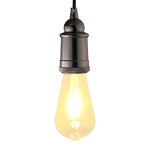 vidaXL Douilles de lampe 2 Pièces noir brillant E27