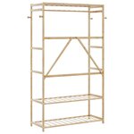vidaXL Porte-vêtement avec étagères 110x40x175 cm bambou