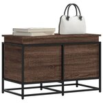 vidaXL Boîte de rangement avec couvercle chêne marron bois ingénierie