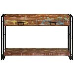 vidaXL Table console Multicolore bois de récupération massif