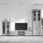 vidaXL Ensemble meuble TV FLORIN Gris Sonoma Bois d'ingénierie