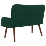 vidaXL Sofa 2 places Vert foncé 115 x 61 x 87 cm Velours