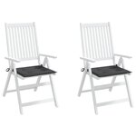 vidaXL Coussins de chaise de jardin lot de 2 anthracite 40x40x4 cm