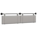 vidaXL Tête de lit suspendue Gris nuage Tissu
