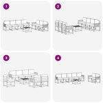 vidaXL Ensemble de canapés d'extérieur 7 Pièces
