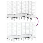 vidaXL Jardinière avec treillis blanc 160x120x142 cm PP