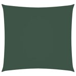 vidaXL Voile de parasol tissu oxford carré 3x3 m vert foncé
