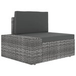 Salon de jardin meuble d'extérieur ensemble de mobilier 6 pièces avec coussins gris résine tressée 02_0016806