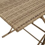 vidaXL Ensemble à manger de jardin et coussins 7 Pièces beige poly rotin