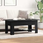 vidaXL Table basse Chêne noir 102 x 55 x 42 cm Bois d'ingénierie