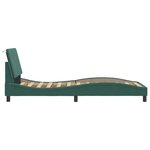vidaXL Cadre de lit avec tête de lit Vert foncé 90x190 cm Velours