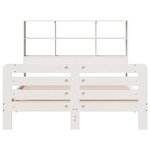 vidaXL Cadre de lit sans matelas blanc 120x190 cm bois de pin massif