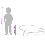 vidaXL Canapé pour enfants noir 70x45x30 cm similicuir