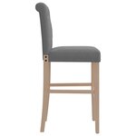vidaXL Chaises de bar lot de 2 bois massif d'hévéa et tissu