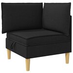 vidaXL Canapé modulaire avec rangement 5 Pièces Noir Tissu