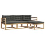 vidaXL Ensemble de canapés d'extérieur 4 Pièces Blanc et anthracite