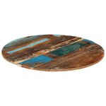 vidaXL Dessus de table rond 80 cm 15-16 mm Bois de récupération