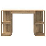 vidaXL Bureau avec Rangement chêne artisanal 130 x 50 5 x 75 cm