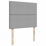 vidaXL Cadre de lit ottoman et matelas gris clair 120x200 cm tissu