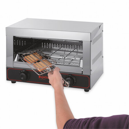 Toaster professionnel avec 3 pinces à sandwich 1 7 kw - pujadas -  - acier inoxydable440 x250x290mm