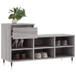 vidaXL Armoire à chaussures Sonoma gris 102x36x60 cm Bois d'ingénierie