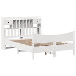 vidaXL Cadre de lit sans matelas blanc 140x190 cm bois de pin massif