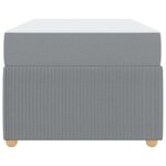 vidaXL Cadre de lit avec matelas Gris clair 80 x 200 cm tissu