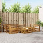 vidaXL Ensemble de canapés d'extérieur 7 pc Naturel