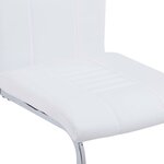 vidaXL Chaises à manger cantilever lot de 4 blanc similicuir