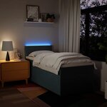 vidaXL Sommier à lattes de lit avec matelas Bleu 80x200 cm Tissu