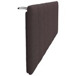 vidaXL Coussin de tête de lit marron foncé 160 cm tissu