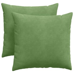 vidaXL Coussins de canapé 2 Pièces Vert clair 45 x 45 cm
