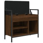 vidaXL Banc à chaussures chêne marron 65 5x32x57 5cm bois d'ingénierie