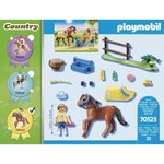 Playmobil - 70523 - cavalier avec poney brun