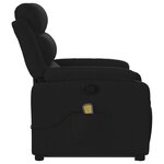 vidaXL Fauteuil de massage inclinable Noir Tissu
