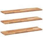 vidaXL Étagères flottantes 3 Pièces 100x20x2 cm acacia massif à l'huile