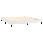 vidaXL Sommier à lattes de lit avec matelas Blanc 160x200cm Similicuir