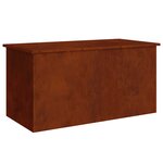 vidaXL Boîte de Rangement Extérieure Rouillé 100 x 50 5 x 50 cm Acier