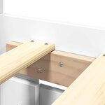vidaXL Cadre de lit 2 Pièces Blanc 193 x 203 cm Bois d'ingénierie