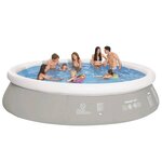 Jilong Piscine ronde gonflable Gris 450 x 122 cm