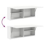 vidaXL Armoire murale de bain blanc 100x25x40 cm bois d'ingénierie