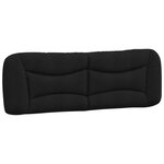 vidaXL Lit avec matelas Hvar noir 160x200 cm tissu