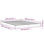 vidaXL Cadre de lit sans matelas 140x190 cm bois de pin massif