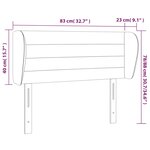 vidaXL Tête de lit avec oreilles Gris clair 83x23x78/88 cm Velours