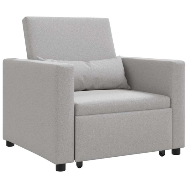 vidaXL Canapé Lit Simple Gris nuage 90 x 165 x 87 cm tissu