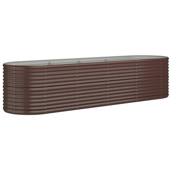 vidaXL Lit surélevé de jardin Acier enduit de poudre marron