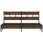 vidaXL Cadre de lit en métal sans matelas chêne marron 193x203 cm
