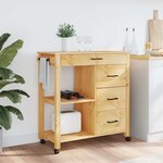 vidaXL Chariot de cuisine MONZA 84x40x88 5 cm bois massif de pin