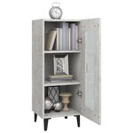vidaXL Buffet Gris béton 34 5x34x90 cm Bois d'ingénierie